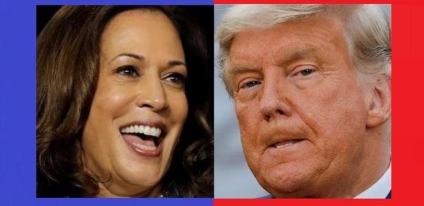 Agregador de pesquisas eleitorais dos EUA prevê Kamala à frente de Trump